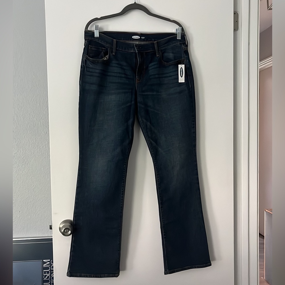 Old Navy Bootcut Jeans Womens Size 12 Short Blue Denim Original Stretch